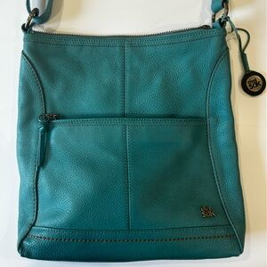 The Sak Turquoise Lucia Crossbody Leather Handbag